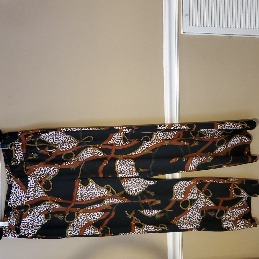 Robert Louis Animal Print Stretch Pant Size L